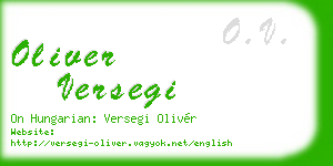 oliver versegi business card
